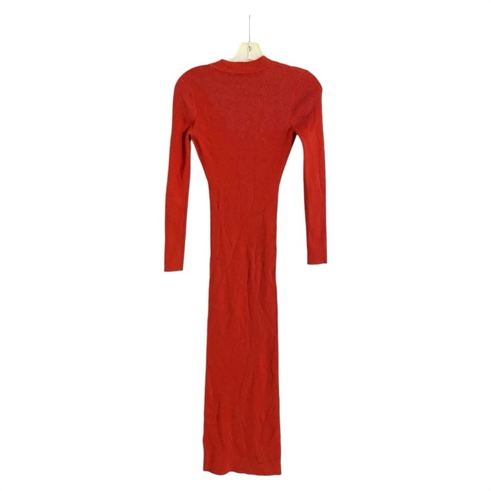 ROAM Cordoba Midi Dress Long Sleeve Sweater Sheath in Red Rib Knit Size XS - Picture 7 of 10